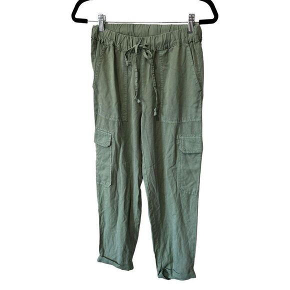 Saks Fifth Avenue 100% Lyocell Light Green Drawstring Jogger Pants Size XS - Picture 5 of 12